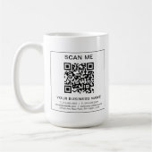 Ihr QR-Code für Unternehmen - Einfache Scanwerbung Kaffeetasse (Links)