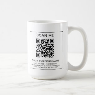 Ihr QR-Code für Unternehmen - Einfache Scanwerbung Kaffeetasse