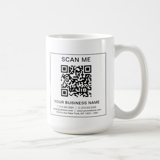 Ihr QR-Code für Unternehmen - Einfache Scanwerbung Kaffeetasse (Rechts)