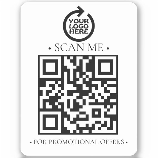 Ihr QR-Code für Unternehmen und Ihr Logo Aufkleber (Vorderseite)
