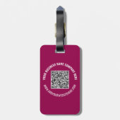 Ihr QR-Code Gepäckanhänger für benutzerdefinierten (Rückseite vertikal)