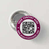Ihr QR-Code-Geschäftsförderungsvorlagen-Design Button (Vorne & Hinten)