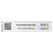 Ihr QR-Code-Geschäftslogo mit benutzerdefiniertem  Namensplakette (Vorderseite)
