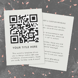 Ihr QR-Code | Grau Modern Minimalistisch einfach Einladung