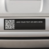 Ihr QR-Code hier: Einfaches Schwarz/Weiß Autoaufkleber
