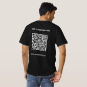 Ihr QR-Code Info Benutzerdefinierter Text Business T-Shirt (Schwarz voll)