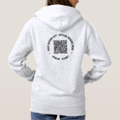 Ihr QR-Code Info Benutzerdefinierter Text-Geschenk Hoodie (Rückseite)