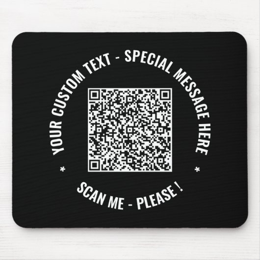 Ihr QR Code Info Benutzerdefinierter Text und Farb Mousepad (Vorne)