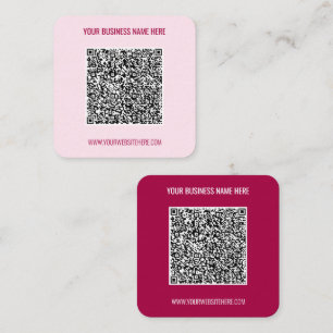 Ihr QR-Code Info Name Website Info Visitenkarten Quadratische Visitenkarte