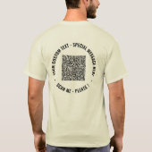 Ihr QR-Code Info T - Shirt für benutzerdefinierten (Rückseite)