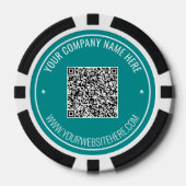 Ihr QR-Code-Info-Text Branded Poker Chips Beispiel (Vorderseite)