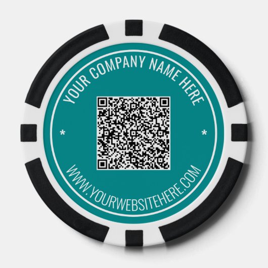 Ihr QR-Code-Info-Text Branded Poker Chips Beispiel (Vorderseite)