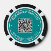 Ihr QR-Code-Info-Text Branded Poker Chips Beispiel (Rückseite)
