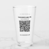 Ihr QR-Code Info Text Business Promotion Glass Glas (Rückseite)