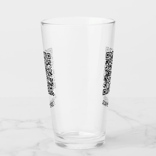 Ihr QR Code Info Text Modernes Werbeglas Glas (Rechts)
