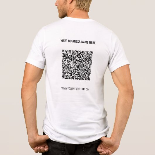 Ihr QR-Code - Kundenspezifische Textwerbung Tri-Blend Shirt (Rückseite)