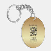 Ihr QR Code Logo Gold Doppelsiger Kreis Schlüsselanhänger (Vorderseite links)