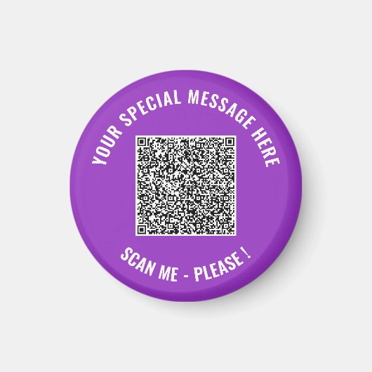 Ihr QR-Code-Magnetvorlage mit individuellem Text u Magnet (Vorne)