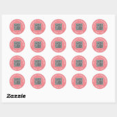Ihr QR-Code mit benutzerdefiniertem Text-Sticker-V Runder Aufkleber (Blatt)