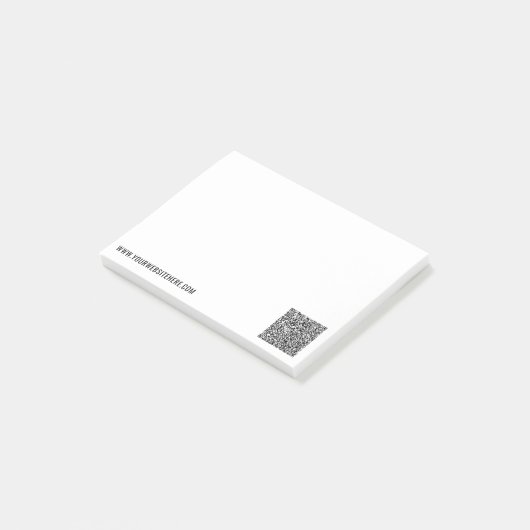 Ihr QR-Code mit individuellem Text Post-it® Notes Post-it Klebezettel (angewinkelt)