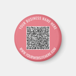 Ihr QR-Code mit individuellem Text und Farben Magn Magnet