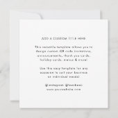 Ihr QR-Code | Moderner Minimalistischer weißer Pla Einladung (Rückseite)