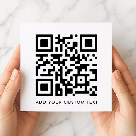 Ihr QR-Code | Moderner Minimalistischer weißer Pla Einladung