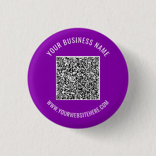Ihr QR-Code, Name und Website-Promotion-Button Button