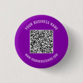 Ihr QR-Code , Name und Website-Werbe-Button Button (Vorderseite)