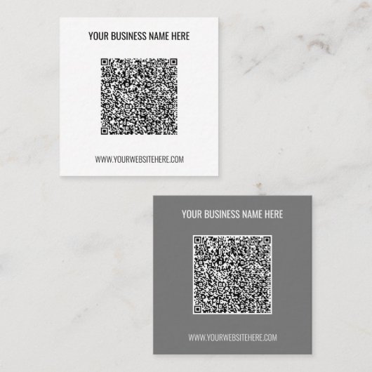 Ihr QR-Code Name Webseite und Farben Visitenkarte (Vorne/Hinten)