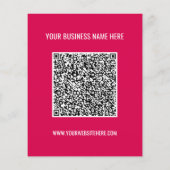 Ihr QR-Code-Name Website-Farben Flyer Werbeartikel (Hinten)
