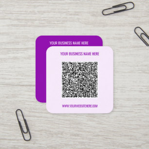 Ihr QR-Code-Name Website-Geschäftskarten Beispiel Quadratische Visitenkarte
