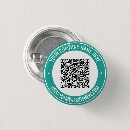 Ihr QR-Code-Name Website Werbebutton Button (Vorne & Hinten)