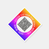 Ihr QR-Code Napkins-Beispiel mit benutzerdefiniert Serviette (Ecke)