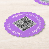 Ihr QR-Code-Papier-Getränkeuntersetzer-Vorlage Ben Untersetzer (angewinkelt)
