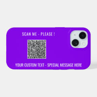 Ihr QR-Code Personalisierter Text iPhone Case