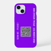 Ihr QR-Code Personalisierter Text iPhone Case 15 Hülle (Rückseite)