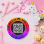 Ihr QR-Code Personalisierter Text-Teller Pappteller (Party)