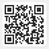 Ihr QR-Code Plus Business Details Square Sticker (Vorderseite)