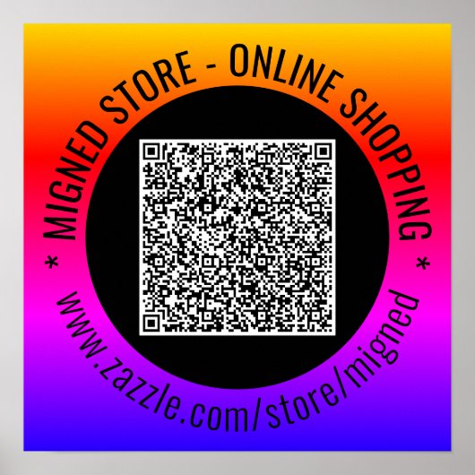 Ihr QR-Code-Poster-Beispiel mit benutzerdefinierte Poster (Vorne)