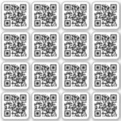 Ihr QR-Code quadratisch abgerundete Ecken Vinyl St Aufkleber (Vorderseite)