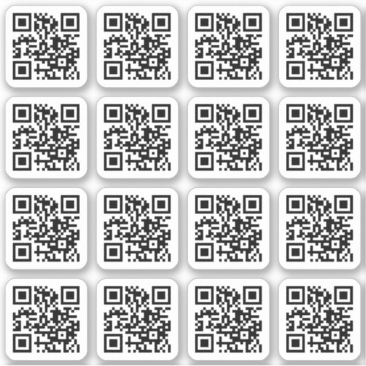 Ihr QR-Code quadratisch abgerundete Ecken Vinyl St Aufkleber (Vorderseite)