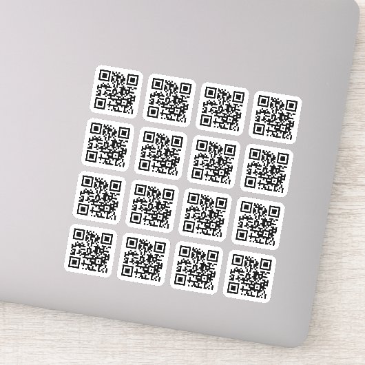 Ihr QR-Code quadratisch abgerundete Ecken Vinyl St Aufkleber (Detail)