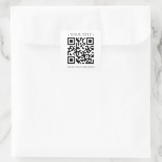 Ihr QR-Code Quadratischer Aufkleber (Tasche)