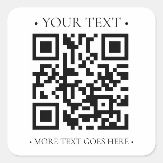Ihr QR-Code Quadratischer Aufkleber (Vorderseite)