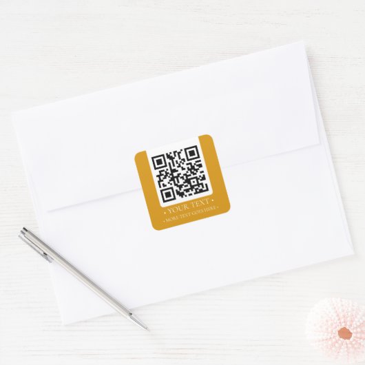 Ihr QR-Code Quadratischer Aufkleber (Umschlag)