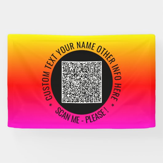 Ihr QR-Code-Scan-Banner-Vorlage mit individuellem Banner (Horizontal)