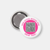 Ihr QR-Code-Scan benutzerdefinierter Textmagnet - Magnet (Vorderseite/Rückseite)