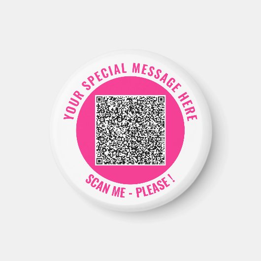 Ihr QR-Code-Scan benutzerdefinierter Textmagnet - Magnet (Vorne)