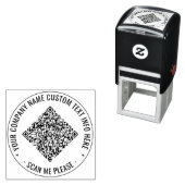 Ihr QR-Code-Scan-Custom-Text-Rund-Stempel-Beispiel Permastempel (Beispiel)